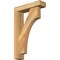 Ekena Millwork Westlake Block Rough Sawn Bracket w/ Offset Brace, Western Red Cedar, 4"W x 14"D x 22"H BKT0402X14X22WTL05RWR - alternate 1